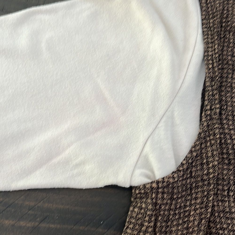 Brown long sleeve sweatshirt with attached vest and pants set - Picture 2 of 6